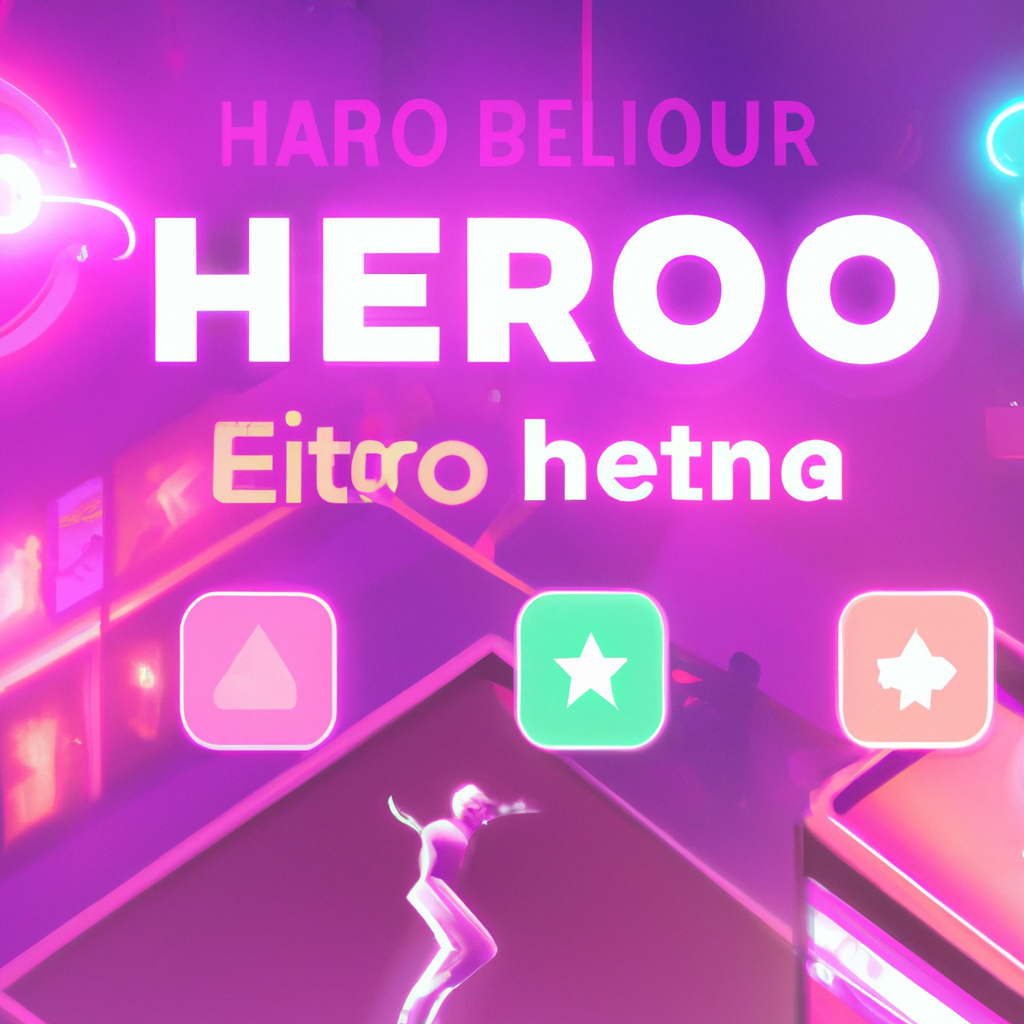 ArcadeAtlas hero montage: neon arena, players and HUD